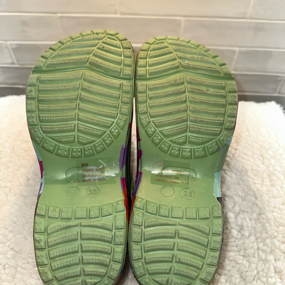 Multicolor Camo Platform Clogs - Picture 7 of 7